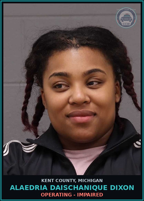 Booking mugshot of Alaedria Daischanique Dixon in Kent County