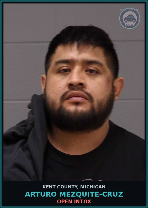 Booking mugshot of Arturo Mezquite-Cruz in Kent County