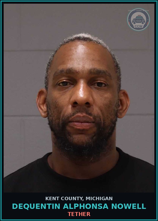Booking mugshot of Dequentin Alphonsa Nowell in Kent County
