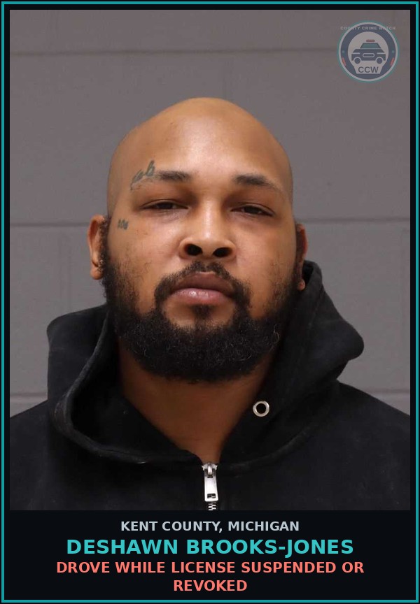Booking mugshot of Deshawn Brooks-Jones in Kent County