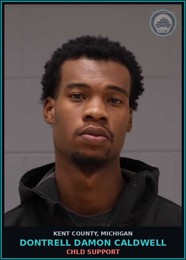 Booking mugshot of Dontrell Damon Caldwell in Kent County