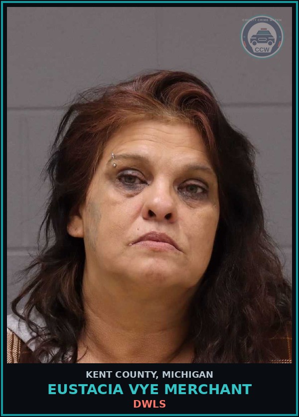Booking mugshot of Eustacia Vye Merchant in Kent County