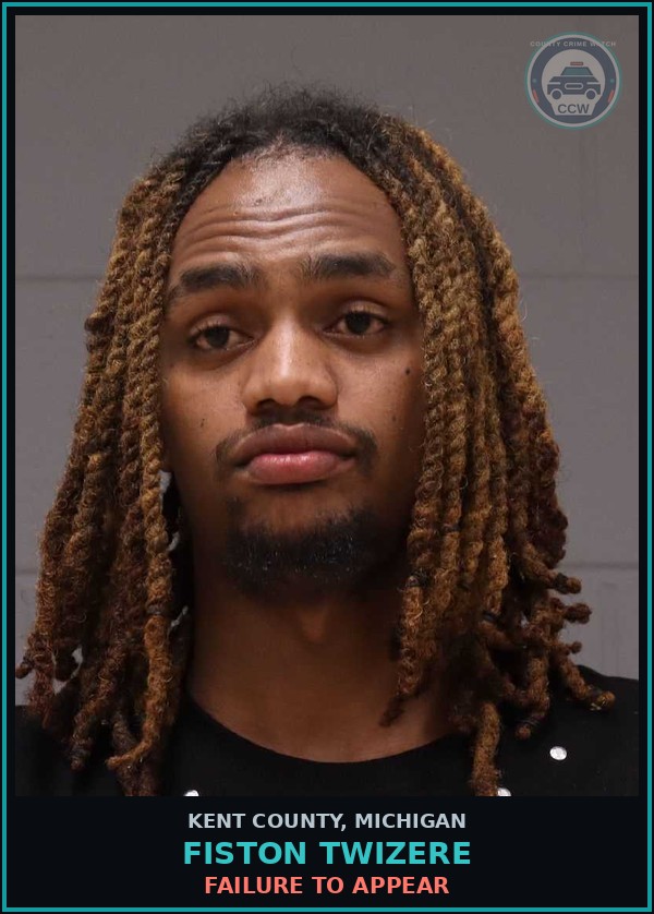 Booking mugshot of Fiston Twizere in Kent County