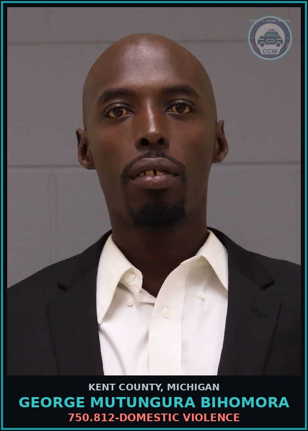 Booking mugshot of George Mutungura Bihomora in Kent County
