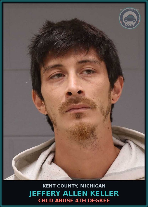 Booking mugshot of Jeffery Allen Keller in Kent County