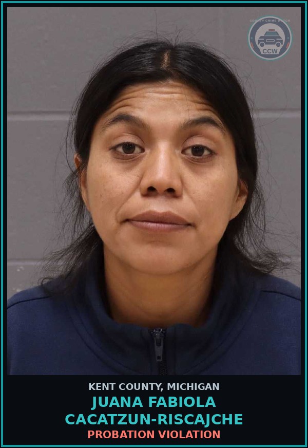 Booking mugshot of Juana Fabiola Cacatzun-Riscajche in Kent County