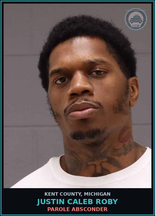 Booking mugshot of Justin Caleb Roby in Kent County