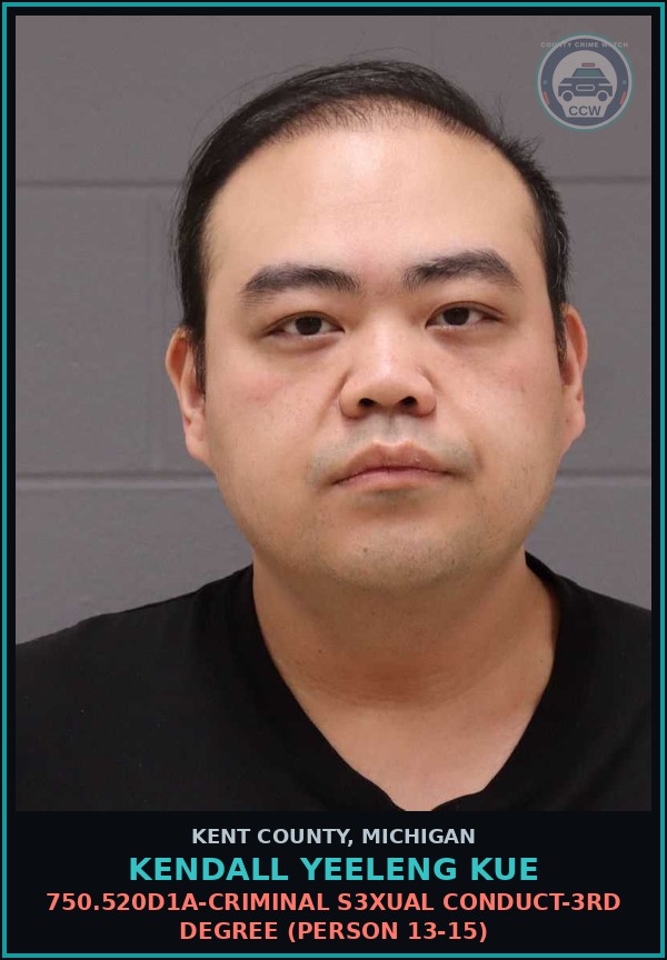 Booking mugshot of Kendall Yeeleng Kue in Kent County