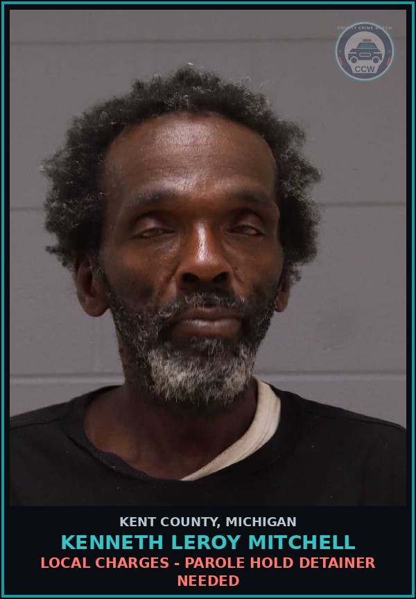 Booking mugshot of Kenneth Leroy Mitchell in Kent County