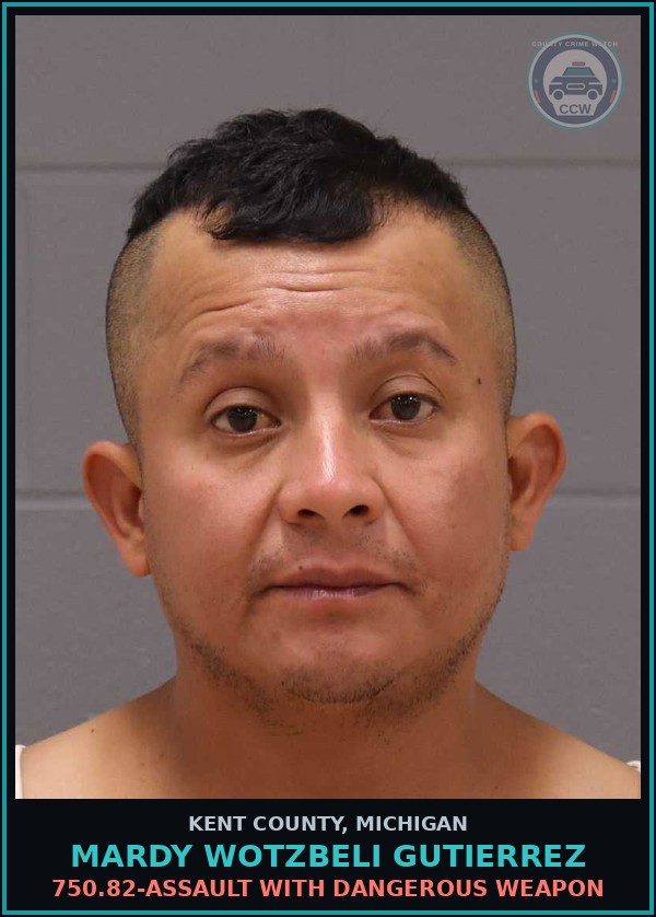 Booking mugshot of Mardy Wotzbeli Gutierrez in Kent County