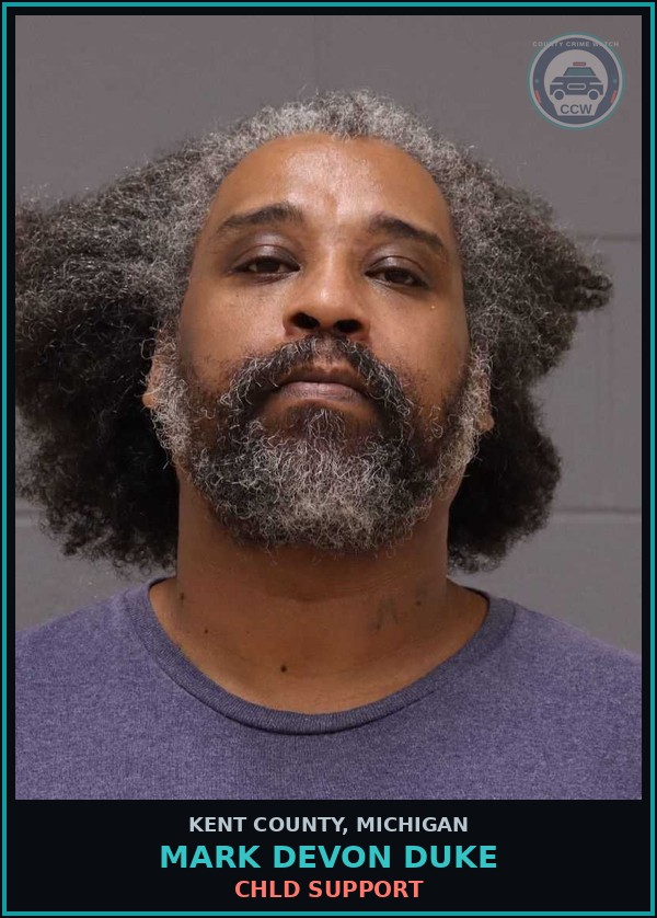 Booking mugshot of Mark Devon Duke in Kent County