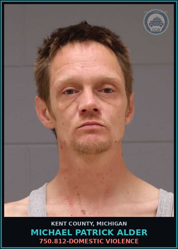 Booking mugshot of Michael Patrick Alder in Kent County