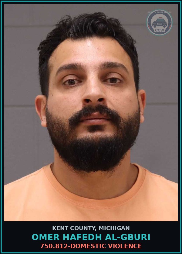 Booking mugshot of Omer Hafedh Al-Gburi in Kent County