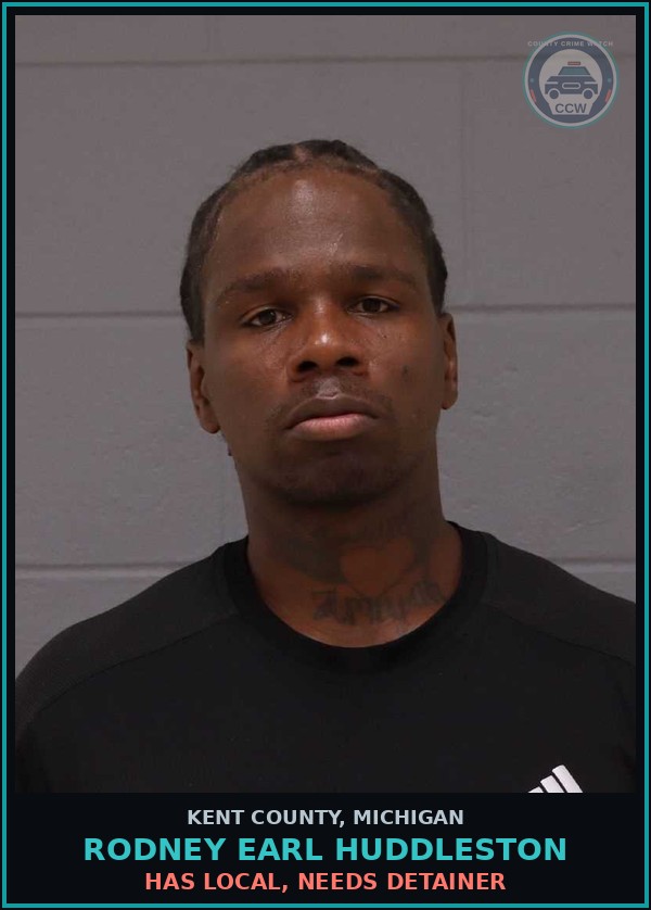 Booking mugshot of Rodney Earl Huddleston in Kent County