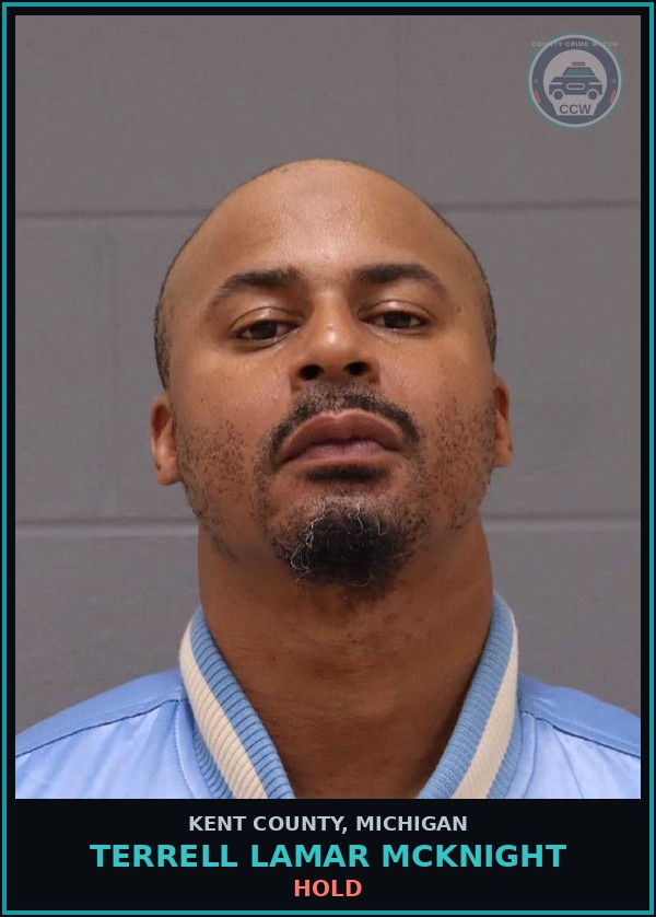 Booking mugshot of Terrell Lamar Mcknight in Kent County