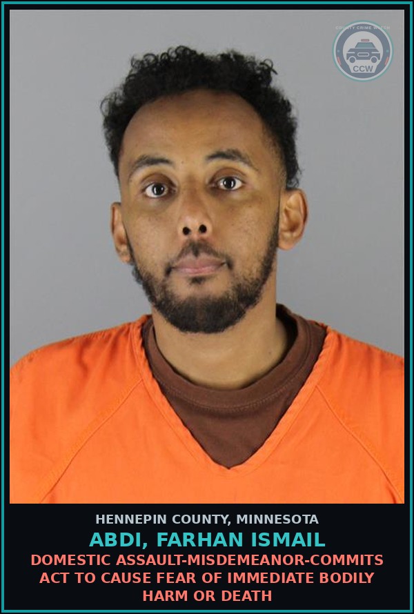 Booking mugshot of ABDI, FARHAN ISMAIL in Hennepin County