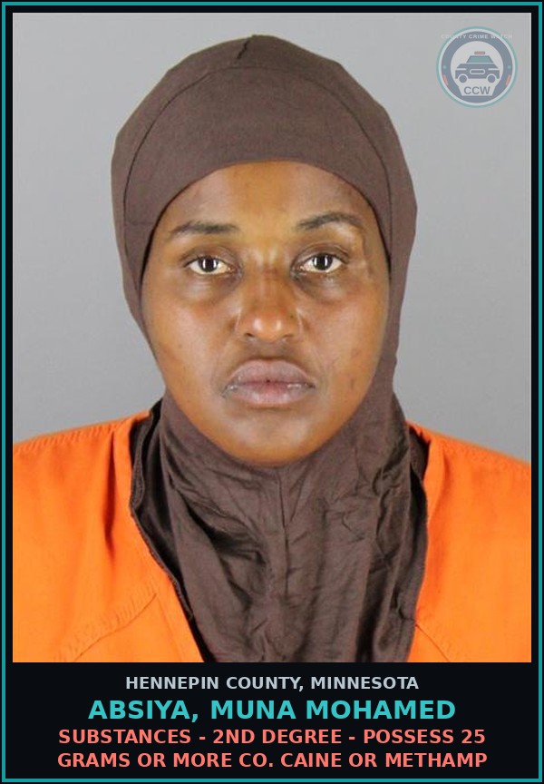 Booking mugshot of ABSIYA, MUNA MOHAMED in Hennepin County