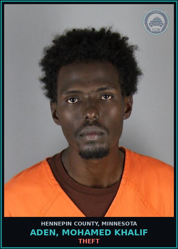 Booking mugshot of ADEN, MOHAMED KHALIF in Hennepin County