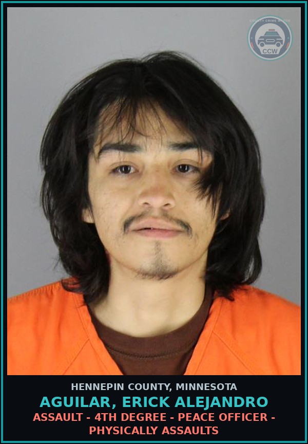 Booking mugshot of AGUILAR, ERICK ALEJANDRO in Hennepin County