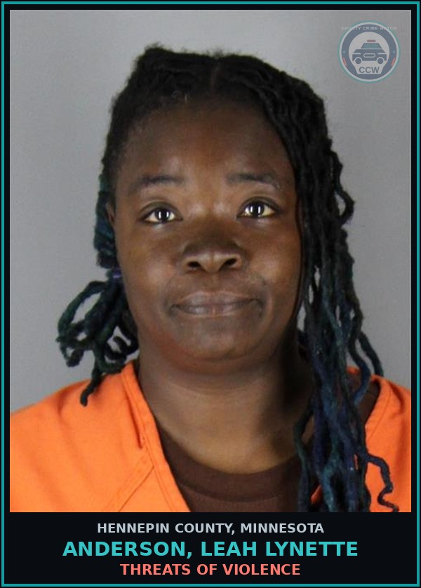 Booking mugshot of ANDERSON, LEAH LYNETTE in Hennepin County