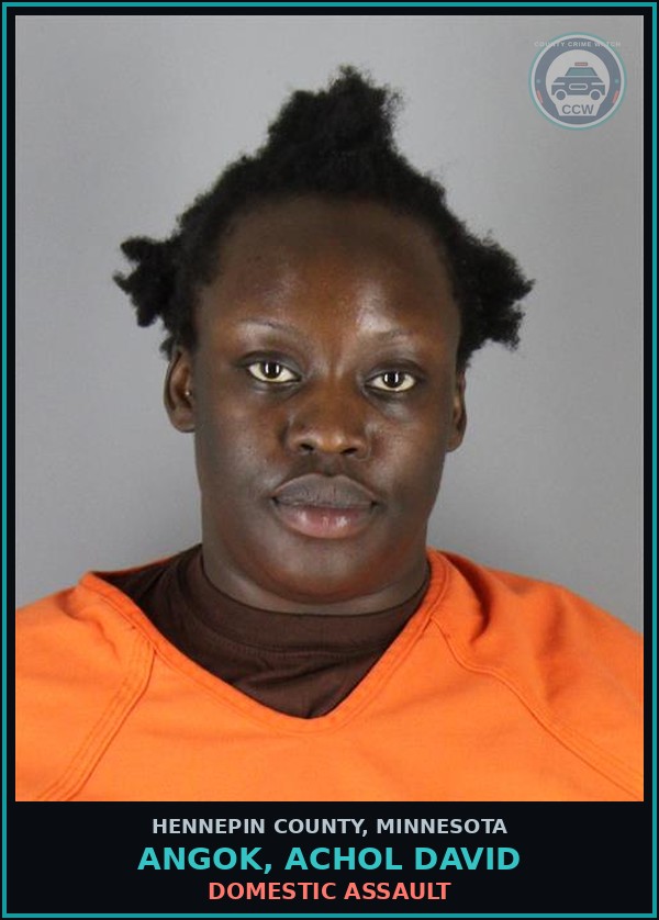 Booking mugshot of ANGOK, ACHOL DAVID in Hennepin County
