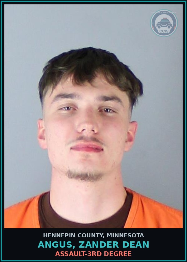 Booking mugshot of ANGUS, ZANDER DEAN in Hennepin County
