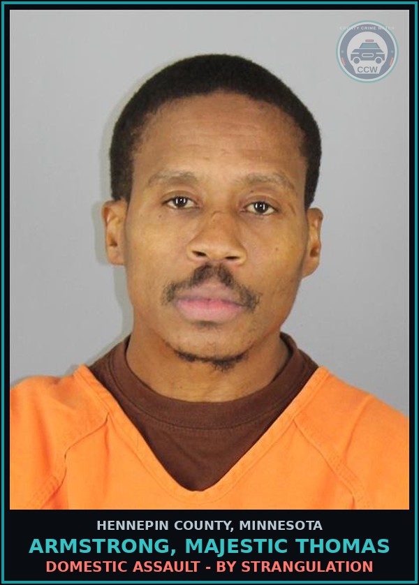 Booking mugshot of ARMSTRONG, MAJESTIC THOMAS in Hennepin County