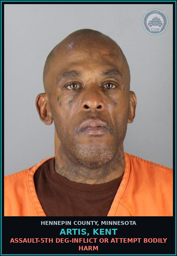 Booking mugshot of ARTIS, KENT in Hennepin County