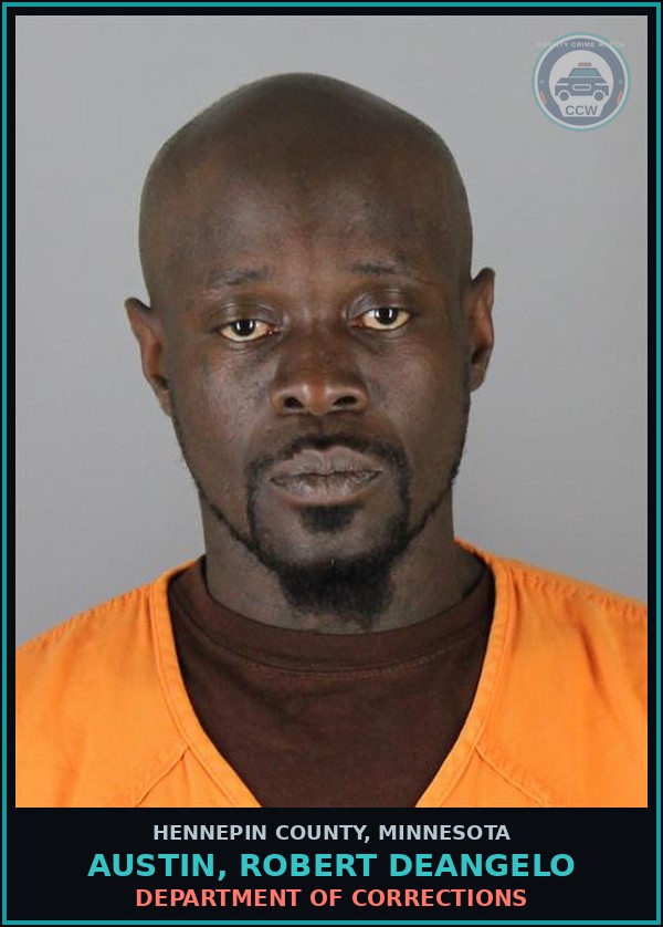 Booking mugshot of AUSTIN, ROBERT DEANGELO in Hennepin County