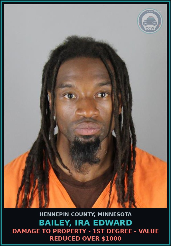 Booking mugshot of BAILEY, IRA EDWARD in Hennepin County