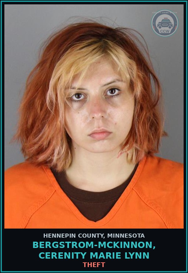 Booking mugshot of BERGSTROM-MCKINNON, CERENITY MARIE LYNN in Hennepin County