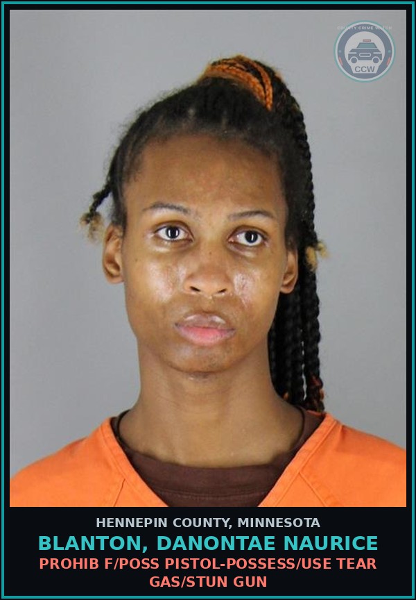 Booking mugshot of BLANTON, DANONTAE NAURICE in Hennepin County