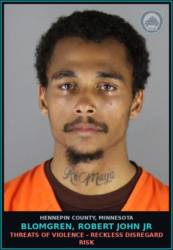 Booking mugshot of BLOMGREN, ROBERT JOHN JR in Hennepin County