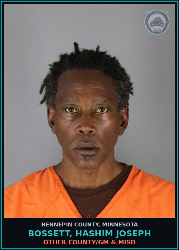 Booking mugshot of BOSSETT, HASHIM JOSEPH in Hennepin County