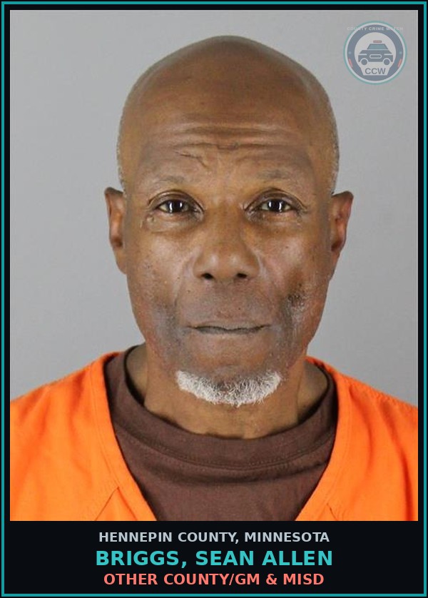Booking mugshot of BRIGGS, SEAN ALLEN in Hennepin County