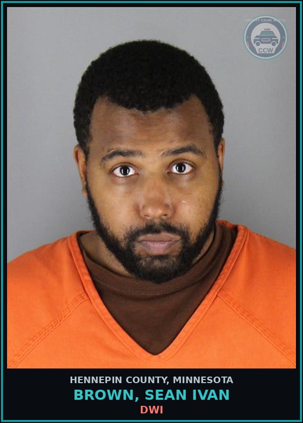 Booking mugshot of BROWN, SEAN IVAN in Hennepin County