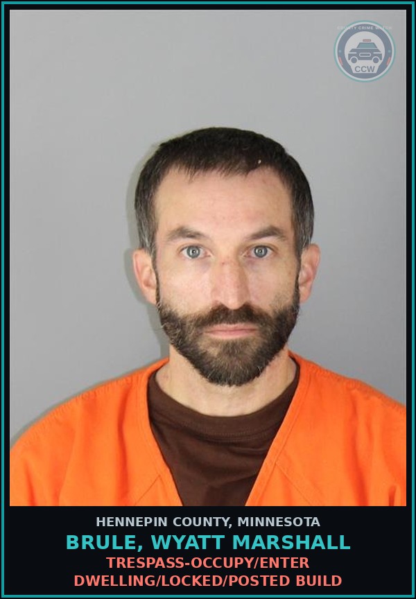 Booking mugshot of BRULE, WYATT MARSHALL in Hennepin County