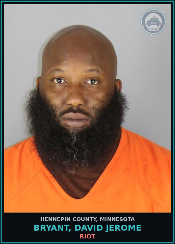Booking mugshot of BRYANT, DAVID JEROME in Hennepin County