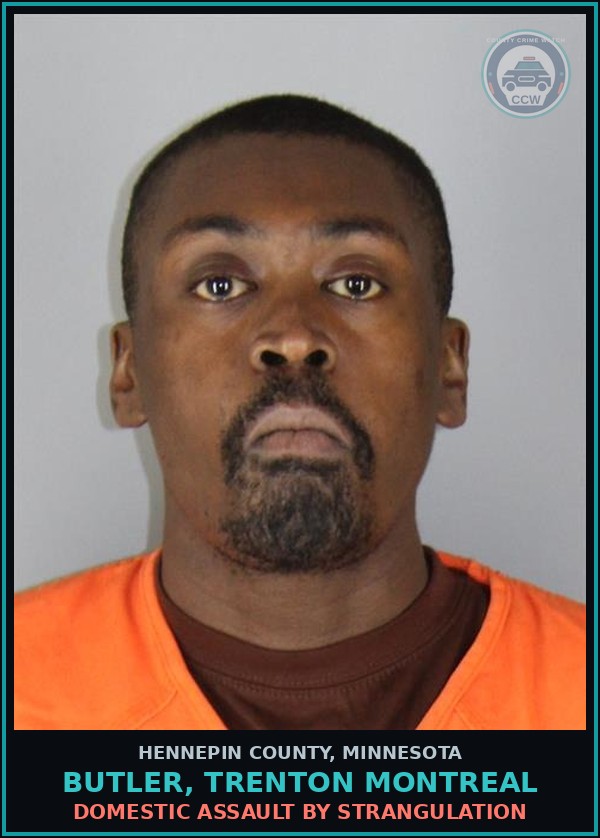 Booking mugshot of BUTLER, TRENTON MONTREAL in Hennepin County