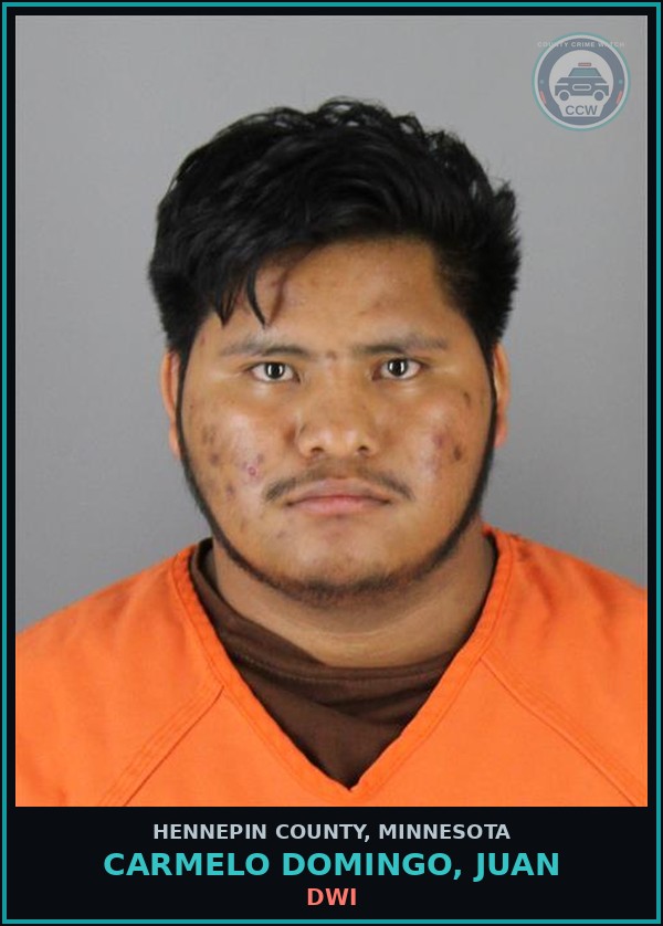 Booking mugshot of CARMELO DOMINGO, JUAN in Hennepin County