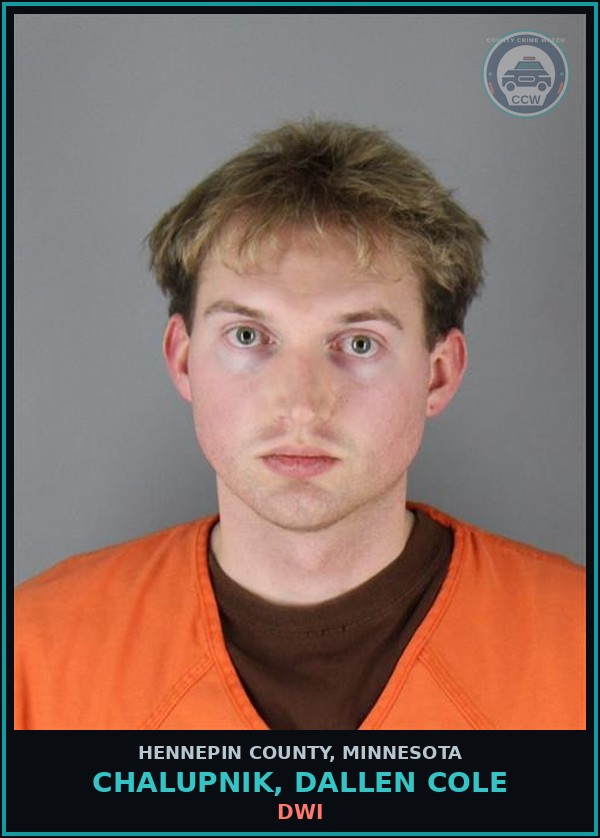 Booking mugshot of CHALUPNIK, DALLEN COLE in Hennepin County