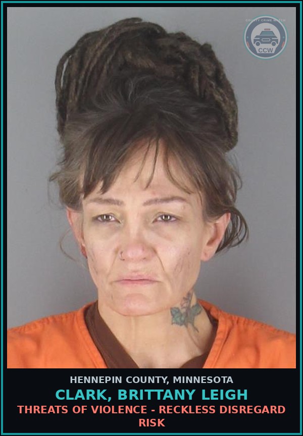 Booking mugshot of CLARK, BRITTANY LEIGH in Hennepin County