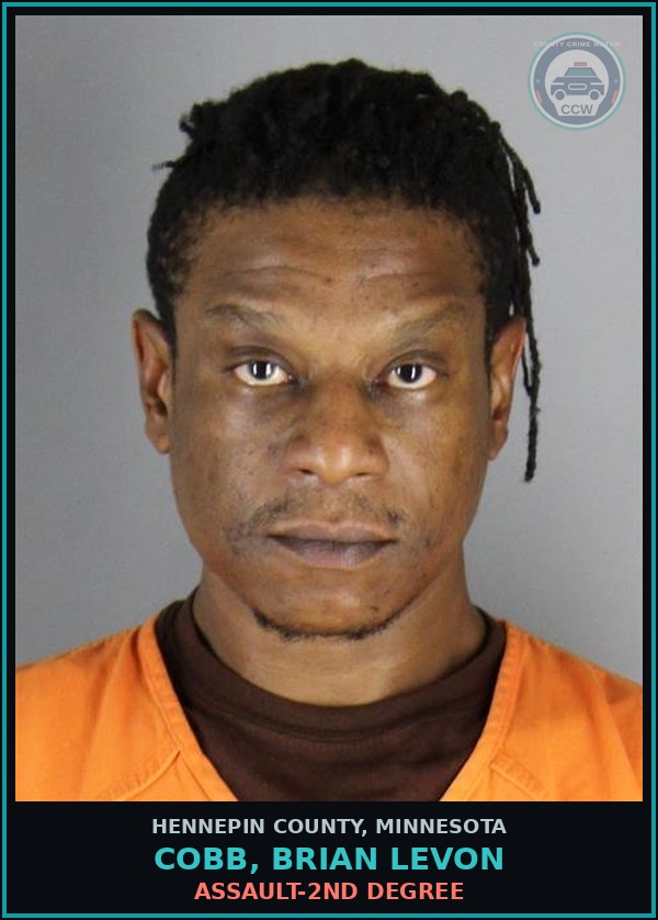 Booking mugshot of COBB, BRIAN LEVON in Hennepin County