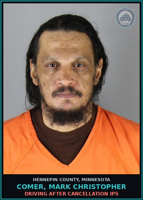 Booking mugshot of COMER, MARK CHRISTOPHER in Hennepin County
