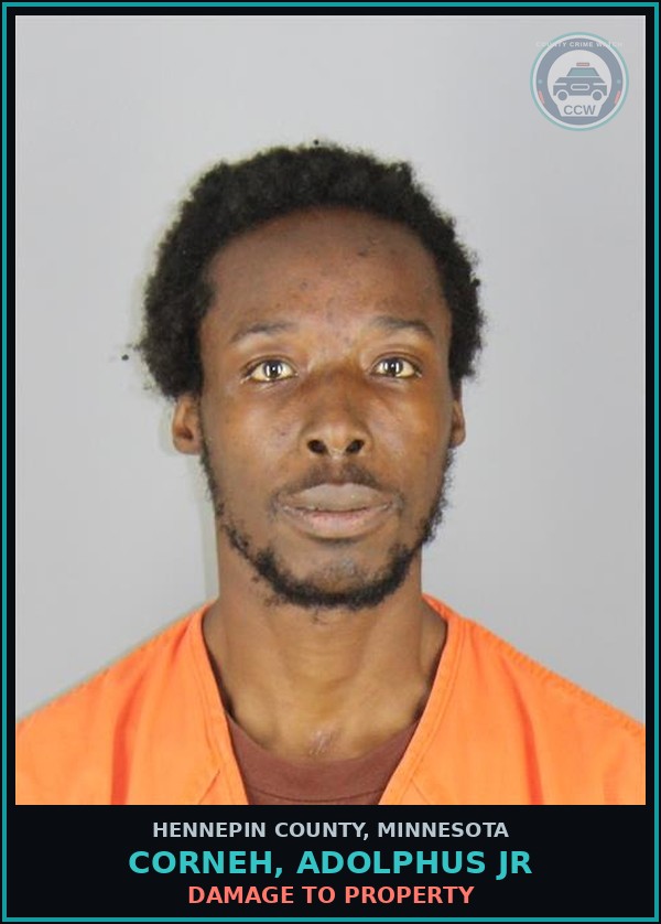 Booking mugshot of CORNEH, ADOLPHUS JR in Hennepin County