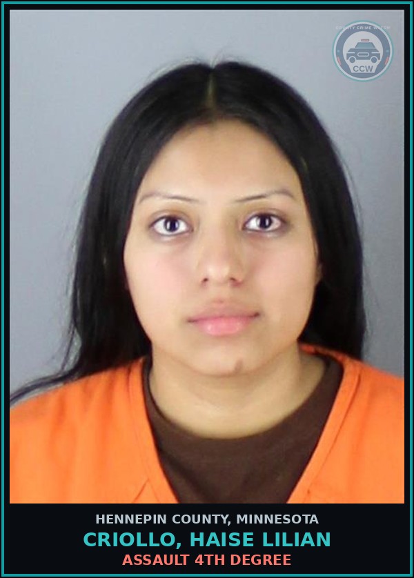 Booking mugshot of CRIOLLO, HAISE LILIAN in Hennepin County