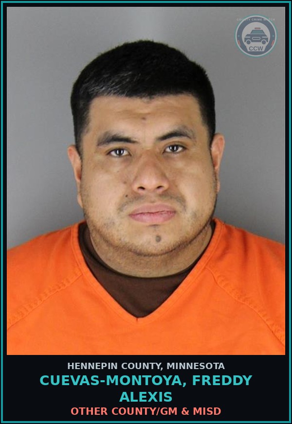 Booking mugshot of CUEVAS-MONTOYA, FREDDY ALEXIS in Hennepin County