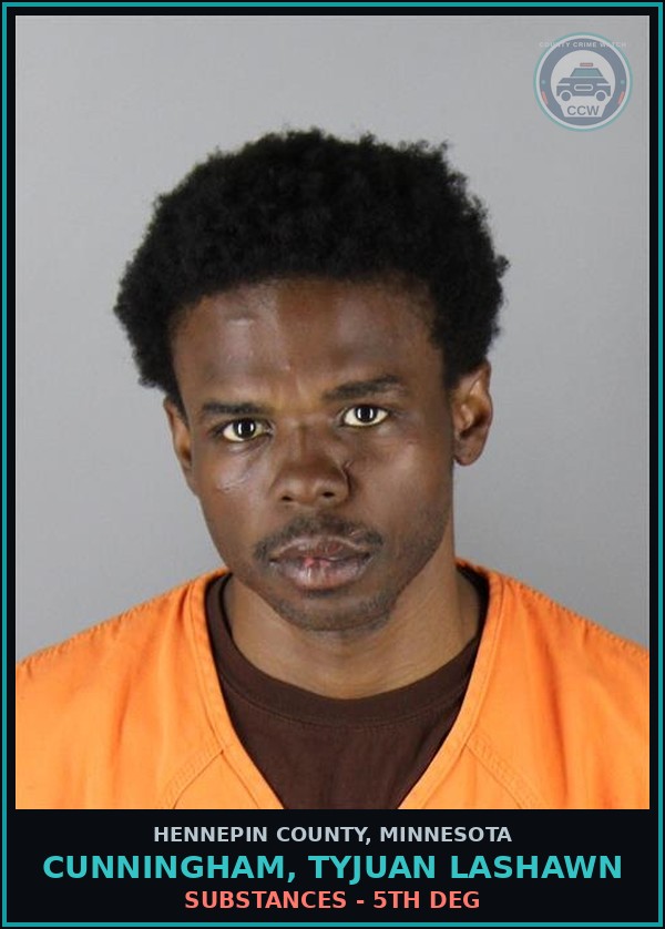 Booking mugshot of CUNNINGHAM, TYJUAN LASHAWN in Hennepin County