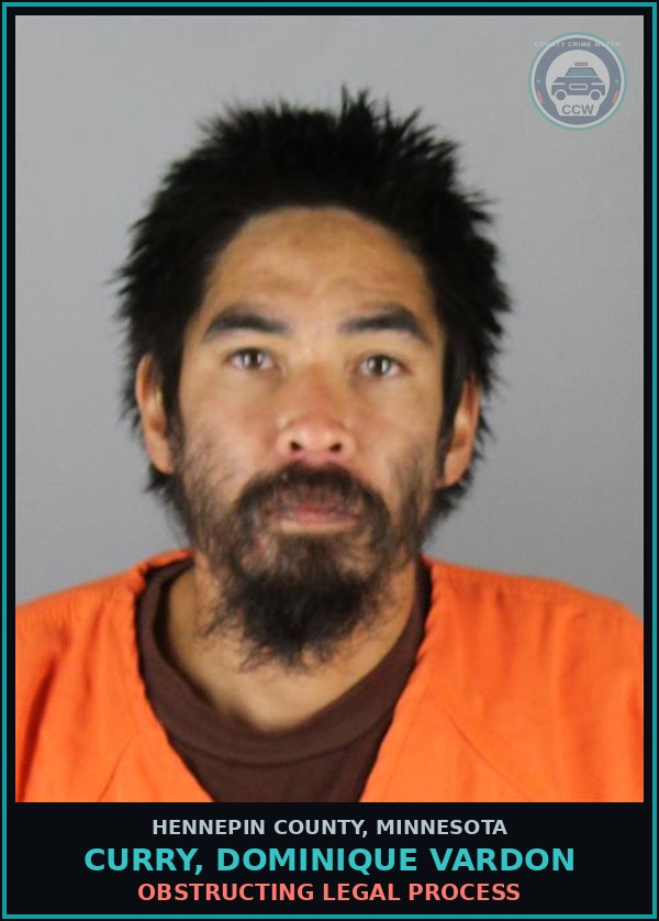 Booking mugshot of CURRY, DOMINIQUE VARDON in Hennepin County