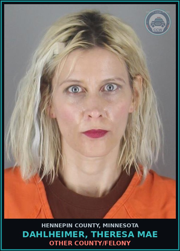 Booking mugshot of DAHLHEIMER, THERESA MAE in Hennepin County